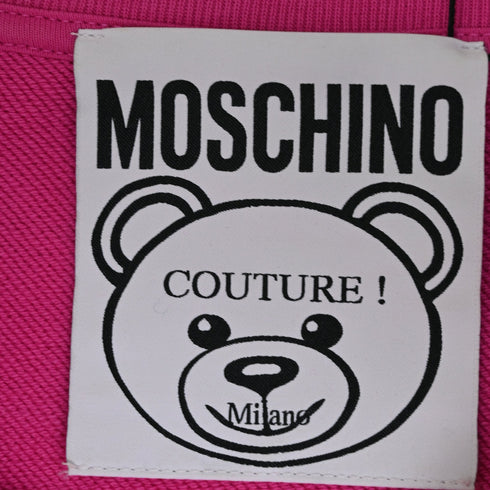 Women's Moschino Couture Teddy Bear Oversized Sweatshirt In Pink Cotton