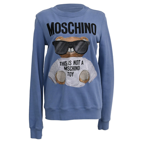 Women's Moschino Couture Sweater in Light Blue Cotton