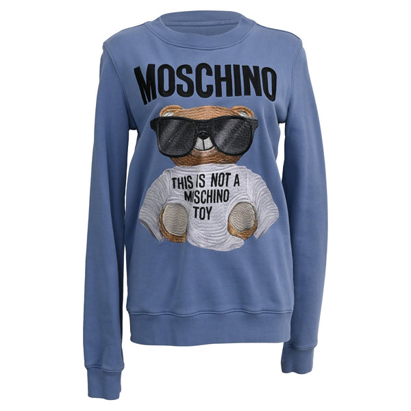 Women's Moschino Couture Sweater in Light Blue Cotton