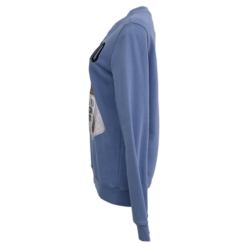 Women's Moschino Couture Sweater in Light Blue Cotton