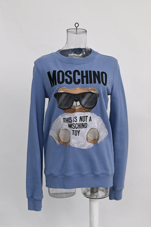 Women's Moschino Couture Sweater in Light Blue Cotton