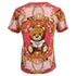 Women's Moschino Couture Printed Crew Neck T-Shirt in Multicolor Cotton