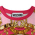 Women's Moschino Couture Printed Crew Neck T-Shirt in Multicolor Cotton