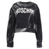 Women's Moschino Couture Logo Paint Accent Sweatshirt in Black Cotton