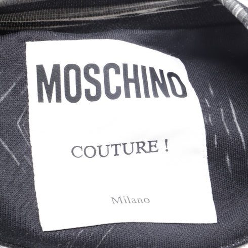 Women's Moschino Couture Logo Paint Accent Sweatshirt in Black Cotton