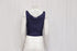 Women's Reformation Cowl Neck Crop Top in Blue Nylon