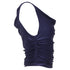 Women's Reformation Cowl Neck Crop Top in Blue Nylon