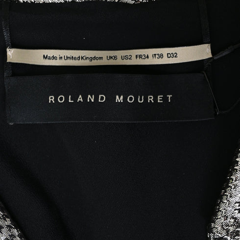 Women's Roland Mouret Button Down Blouse in Silver Polyamide