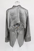 Women's Roland Mouret Button Down Blouse in Silver Polyamide