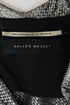 Women's Roland Mouret Button Down Blouse in Silver Polyamide