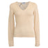 Women's Jil Sander V-Neck Sweater in Beige Cashmere