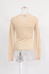 Women's Jil Sander V-Neck Sweater in Beige Cashmere