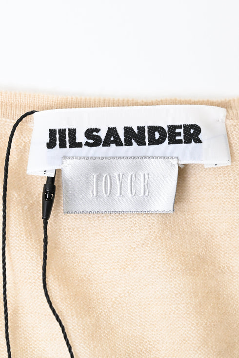 Women's Jil Sander V-Neck Sweater in Beige Cashmere