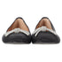 Women's Aquazzura Parisina Crystal Embellished Ballet Flats in Black Satin