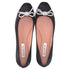 Women's Aquazzura Parisina Crystal Embellished Ballet Flats in Black Satin