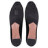 Women's Aquazzura Parisina Crystal Embellished Ballet Flats in Black Satin