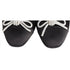 Women's Aquazzura Parisina Crystal Embellished Ballet Flats in Black Satin
