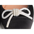 Women's Aquazzura Parisina Crystal Embellished Ballet Flats in Black Satin