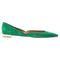 Women's Aquazzura Maia Ballet Flats in Green Suede