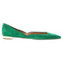 Women's Aquazzura Maia Ballet Flats in Green Suede