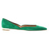 Women's Aquazzura Maia Ballet Flats in Green Suede
