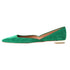 Women's Aquazzura Maia Ballet Flats in Green Suede