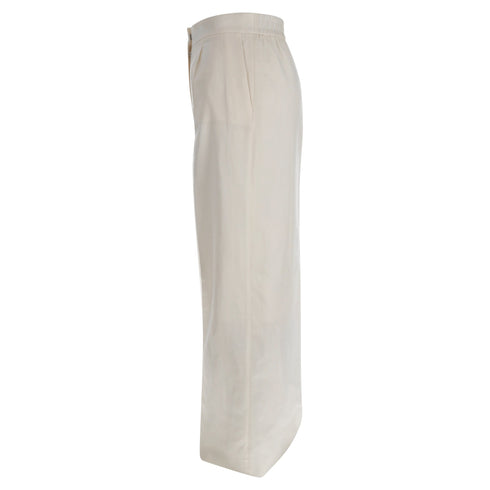 Women's Joseph High-Rise Straight-Leg Trousers in White Silk