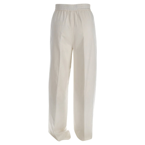 Women's Joseph High-Rise Straight-Leg Trousers in White Silk
