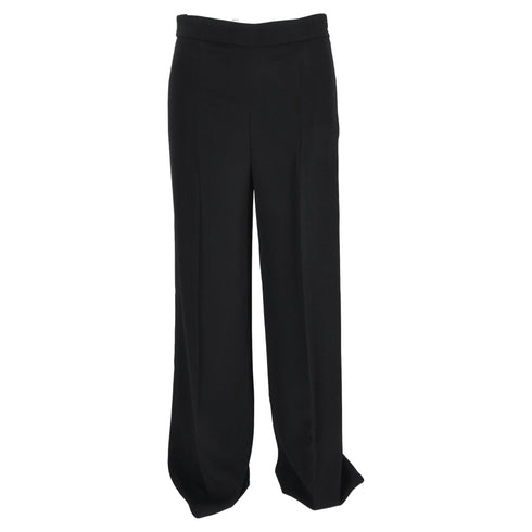 Women's Joseph High-Rise Straight-Leg Trousers in Black Viscose