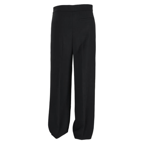 Women's Joseph High-Rise Straight-Leg Trousers in Black Viscose