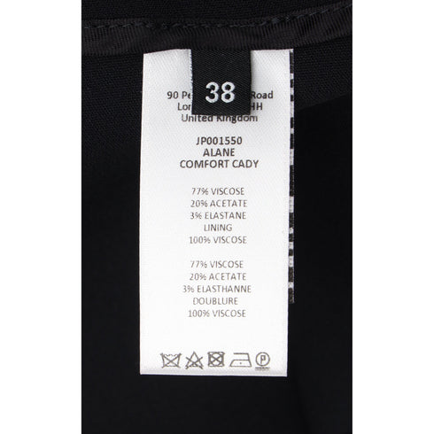Women's Joseph High-Rise Straight-Leg Trousers in Black Viscose