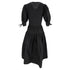 Women's Ulla Johnson Cintia Puffed Sleeve Midi Dress in Black Cotton