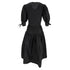 Women's Ulla Johnson Cintia Puffed Sleeve Midi Dress in Black Cotton