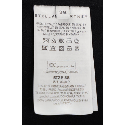 Women's Stella Mccartney Hidden Buttoned Coat in Black Wool