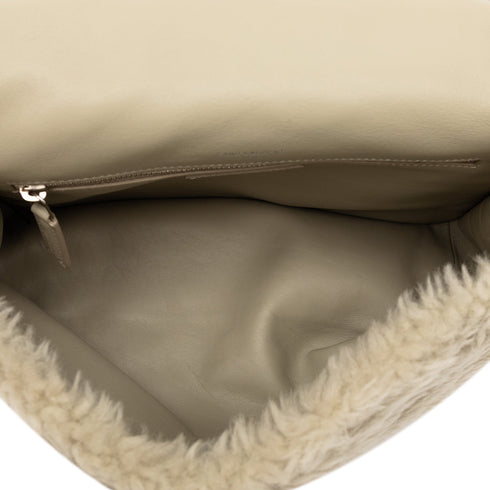Niki Chain Flap Bag Matelasse Chevron Shearling Medium
