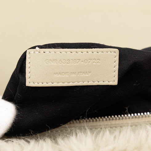 Niki Chain Flap Bag Matelasse Chevron Shearling Medium