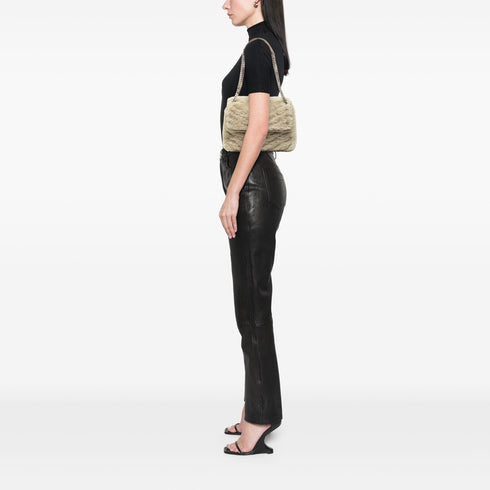 Niki Chain Flap Bag Matelasse Chevron Shearling Medium