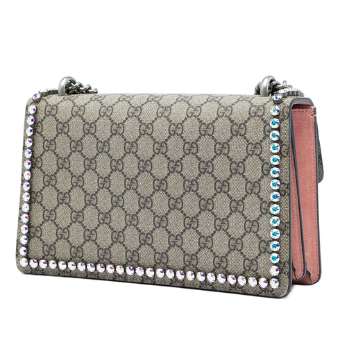 Dionysus Bag Crystal Embellished GG Coated Canvas Small