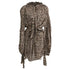 Women's Zimmermann Suraya Leopard-Print Off-Shoulder Dress in Brown Silk