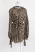 Women's Zimmermann Suraya Leopard-Print Off-Shoulder Dress in Brown Silk