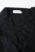 Women's Zimmermann Long Sleeve Wrap Cropped Top in Black Silk