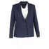 Women's Stella Mccartney Single-Breasted Blazer and Trousers Suit in Navy Blue Wool