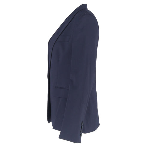 Women's Stella Mccartney Single-Breasted Blazer and Trousers Suit in Navy Blue Wool