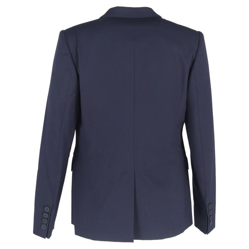 Women's Stella Mccartney Single-Breasted Blazer and Trousers Suit in Navy Blue Wool