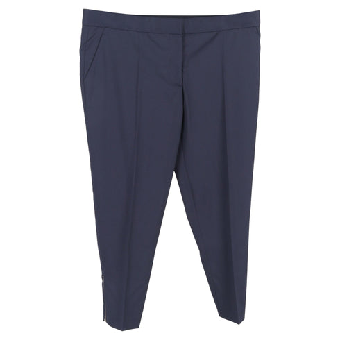 Women's Stella Mccartney Single-Breasted Blazer and Trousers Suit in Navy Blue Wool