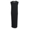 Women's Joseph ribbed-Knit Sleeveless Midi Dress in Black Viscose