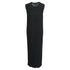 Women's Joseph ribbed-Knit Sleeveless Midi Dress in Black Viscose