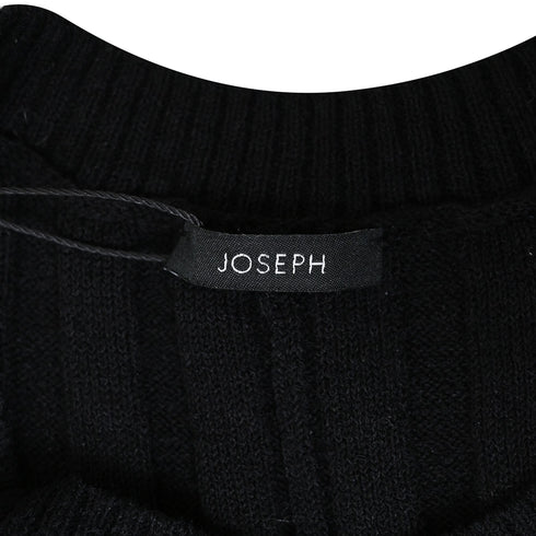 Women's Joseph ribbed-Knit Sleeveless Midi Dress in Black Viscose