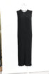 Women's Joseph ribbed-Knit Sleeveless Midi Dress in Black Viscose