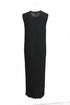 Women's Joseph ribbed-Knit Sleeveless Midi Dress in Black Viscose